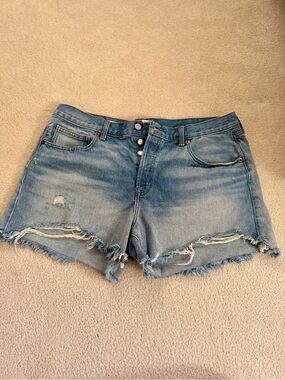 Universal Thread Light Blue Distressed Denim Shorts